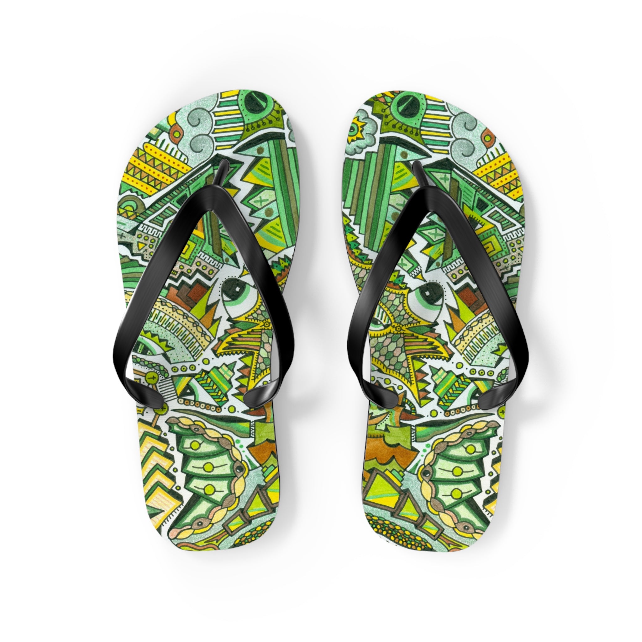 Mean Greens Flip Flops