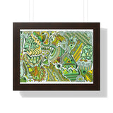 Mean Greens Framed Print