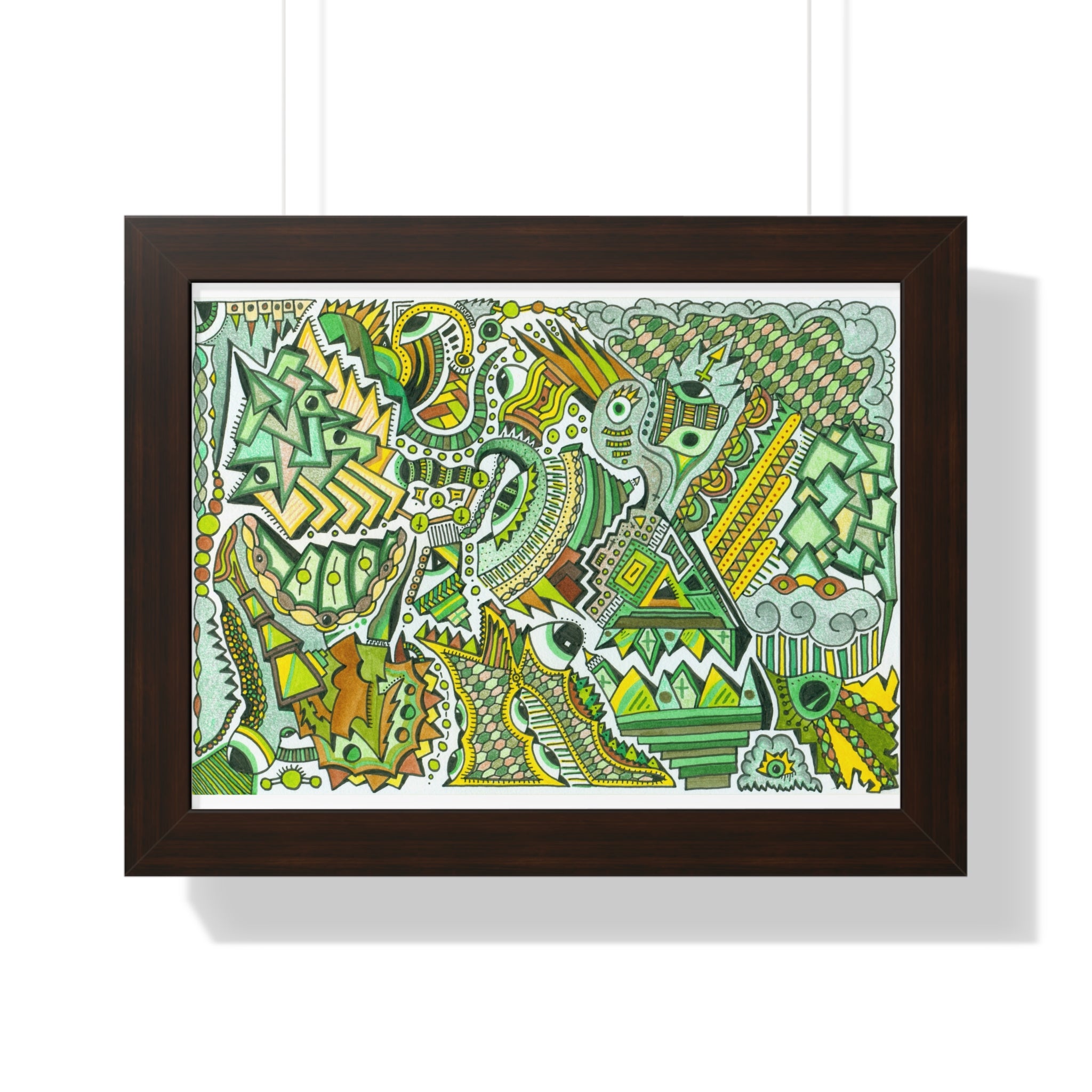 Mean Greens Framed Print