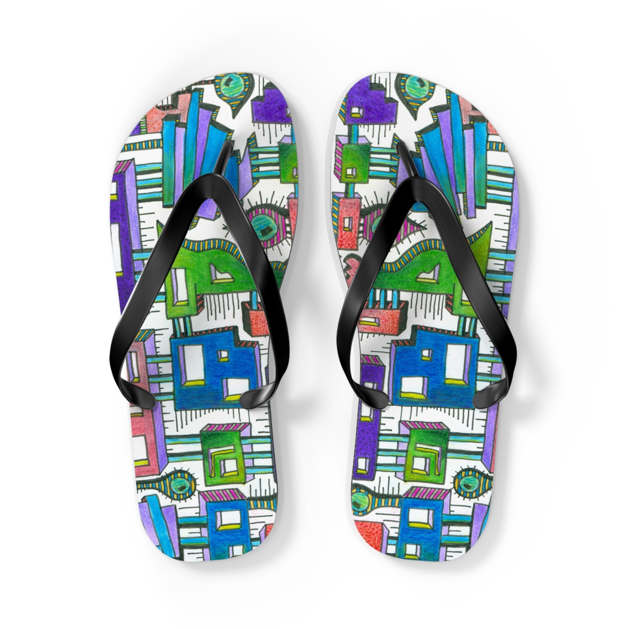 Sticky City Flip Flops