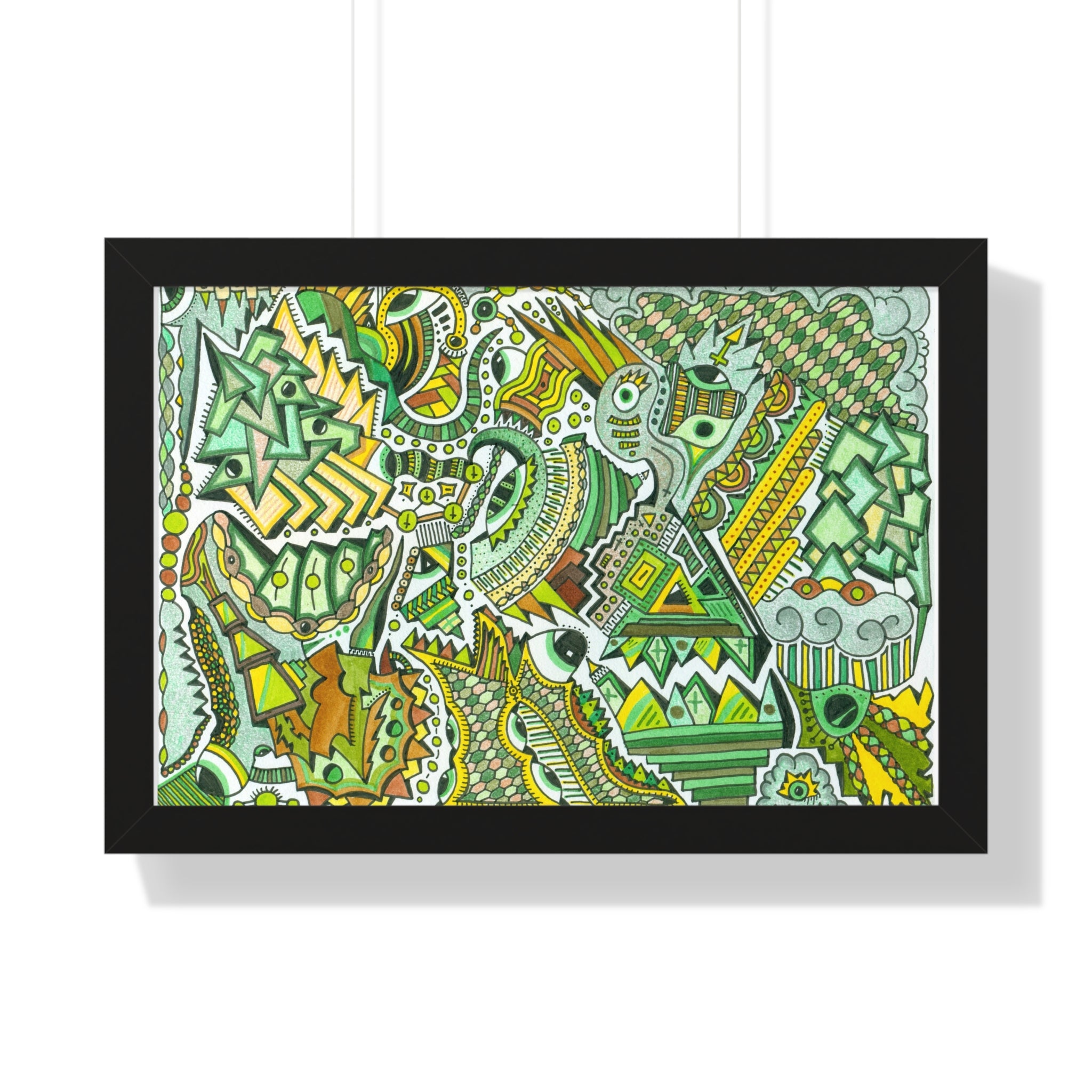 Mean Greens Framed Print