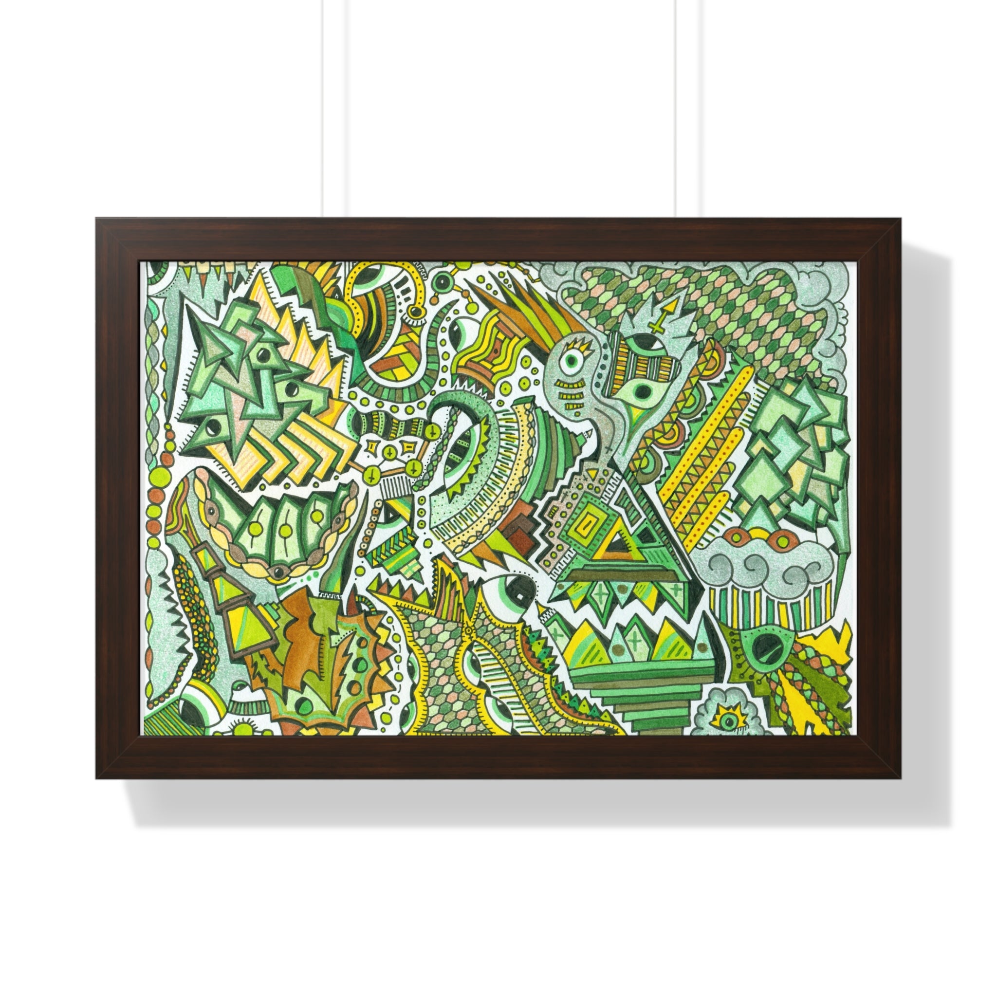 Mean Greens Framed Print