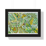 Mean Greens Framed Print